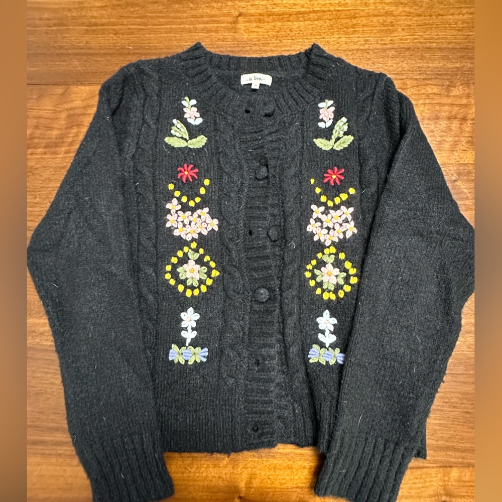 In Loom Embroidered Cardigan View 2